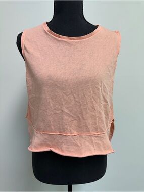 Kimberly C Sleeveless Peach Crop Top